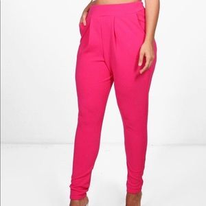Hot pink trousers